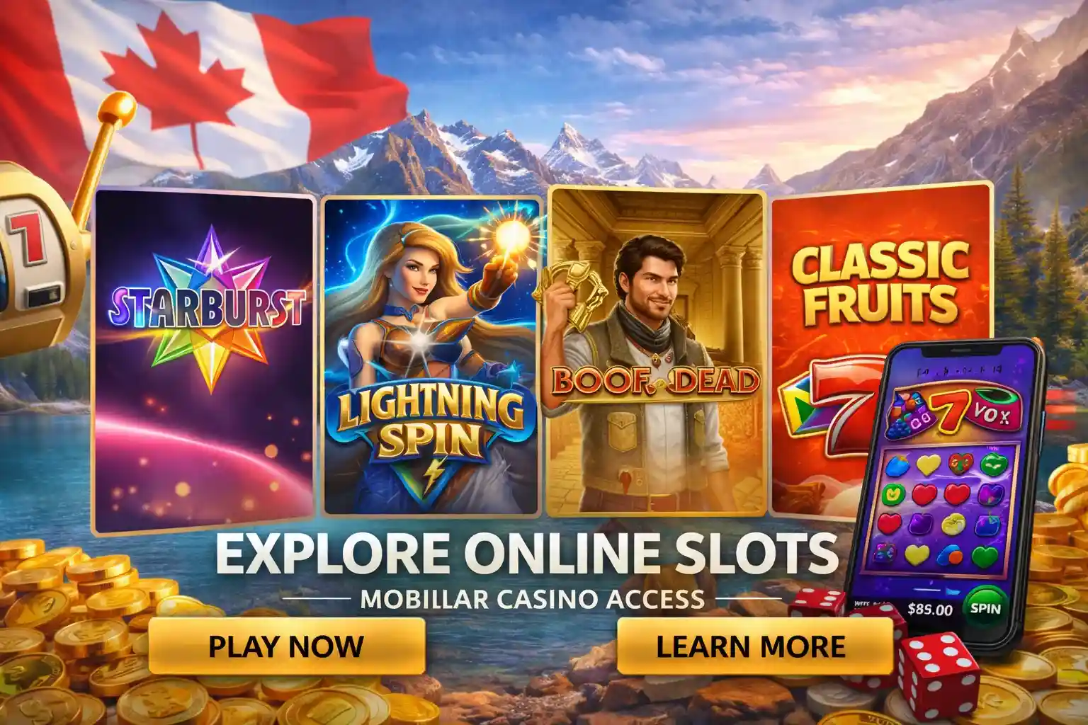 Starburst Lightning Spin Book of Dead slot collage